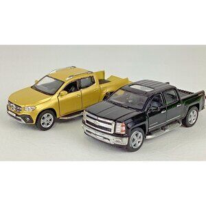 Kinsmart Diecast Pull Back 5" Vehicle Mercedes Benz X-Class 2014 Chevy Silverado
